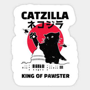 Catzilla Funny Cat Sticker